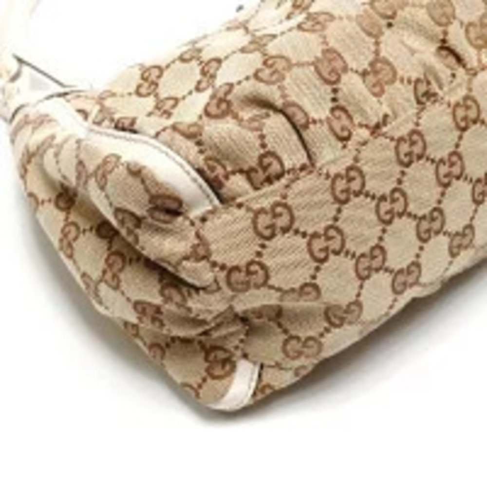 Gucci Canvas Handbag Brown Hobo GG Abbey - Picture 6 of 13